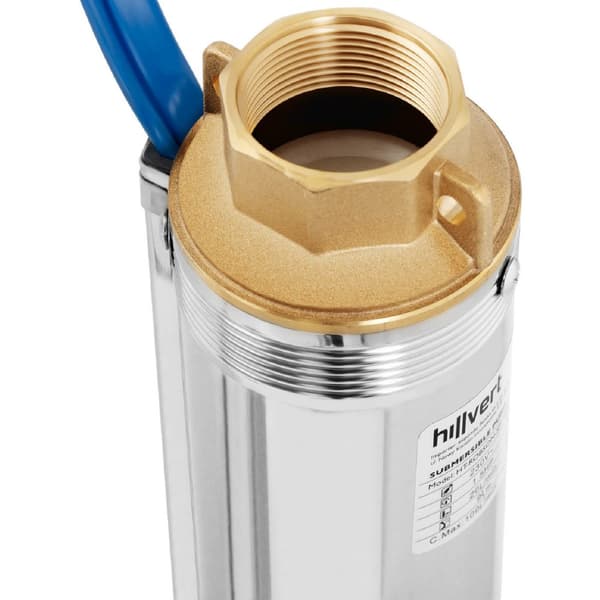 Nedsenkbar pumpe for dyp brønn, laget av rustfritt stål, 6000 l/t. opptil 101 m
