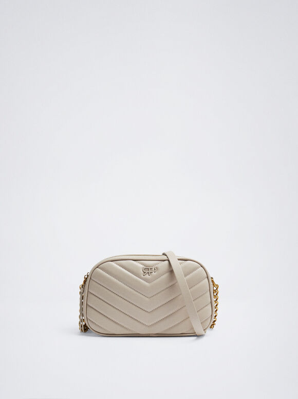 Bolsa de ombro acolchoada - Off-White