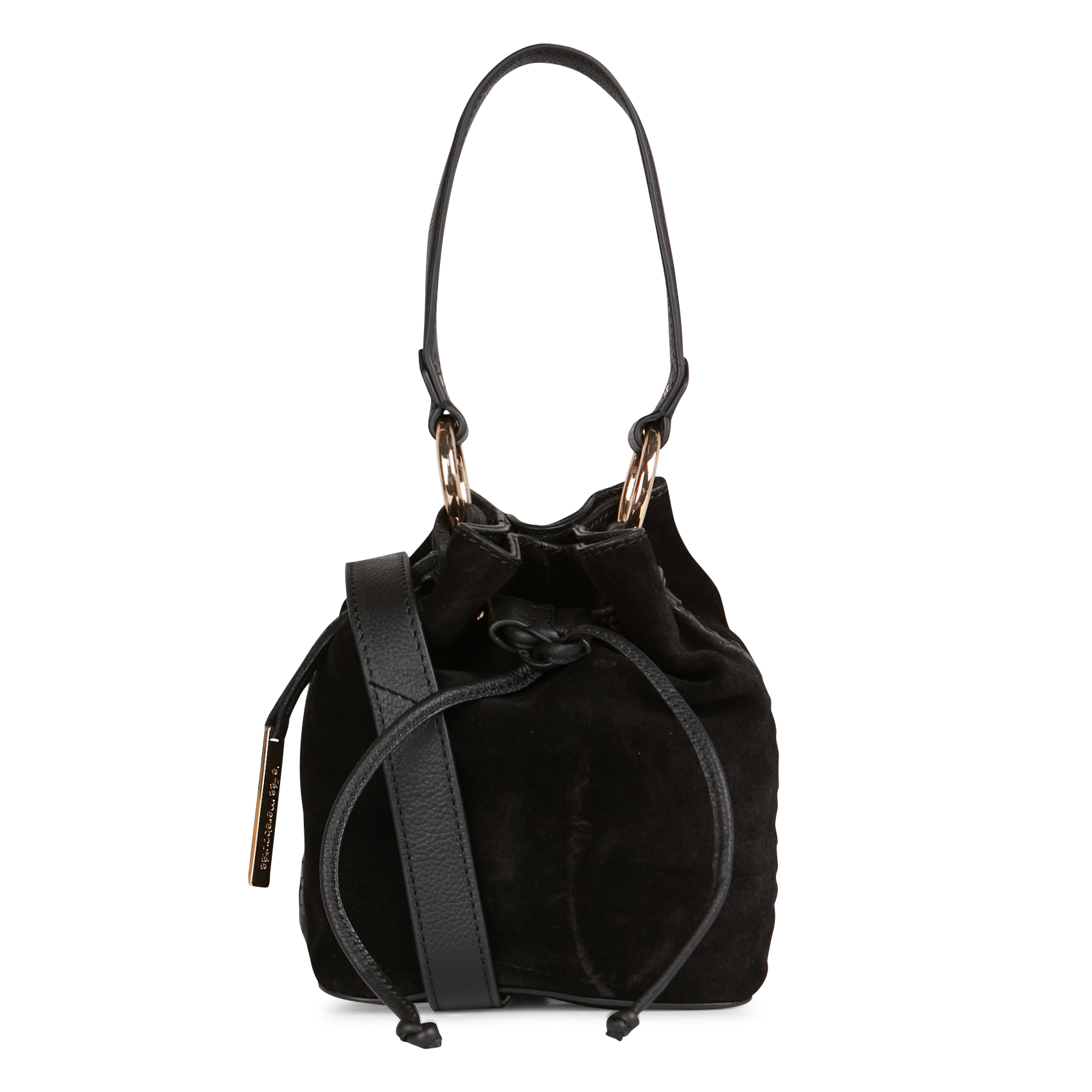 Sac seau en cuir | Noir