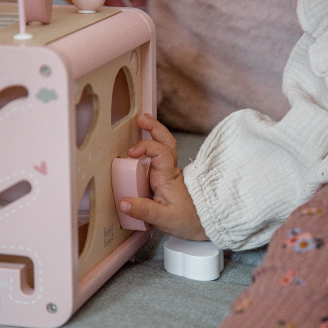 Label label activiteitenkubus pink