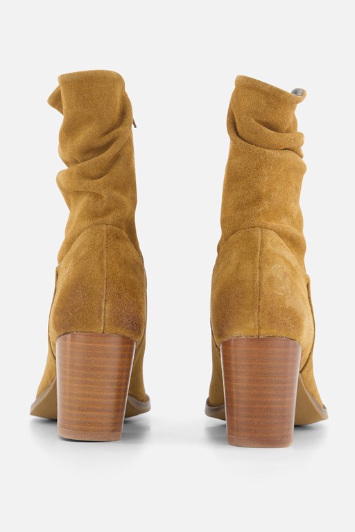 Cellini Enkellaarsjes cognac Suede