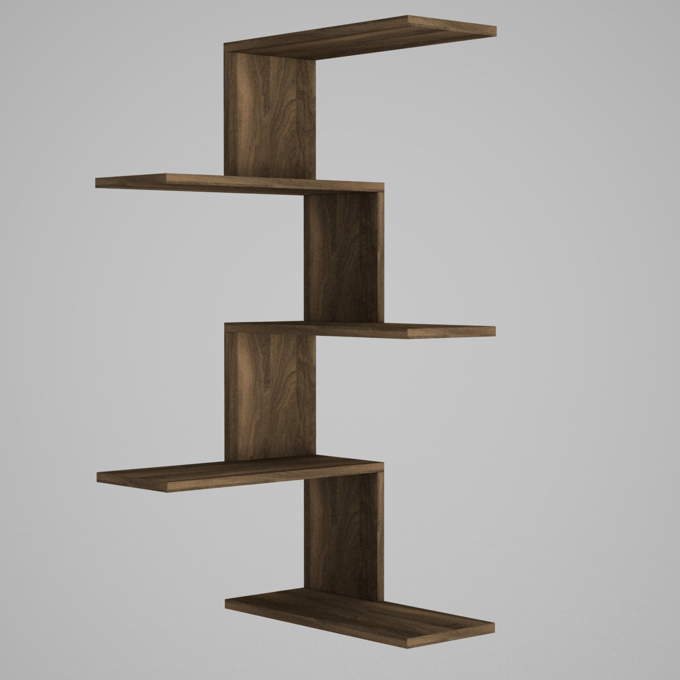Wandregal - braun - 109 cm hoch