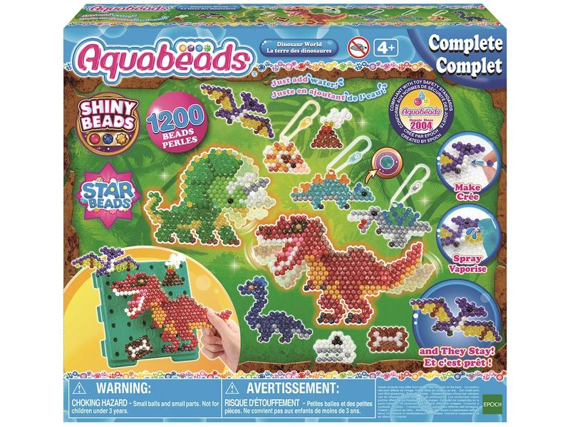 Aquabeads Bastelset Dinosaurier Bastelperlen zum Thema Dinos