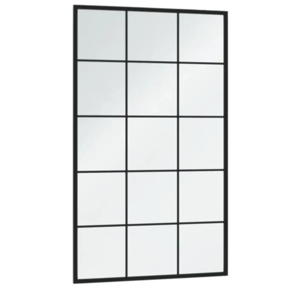 vidaXL - Spiegel - Zwart - Metaal - 100 x 60 cm