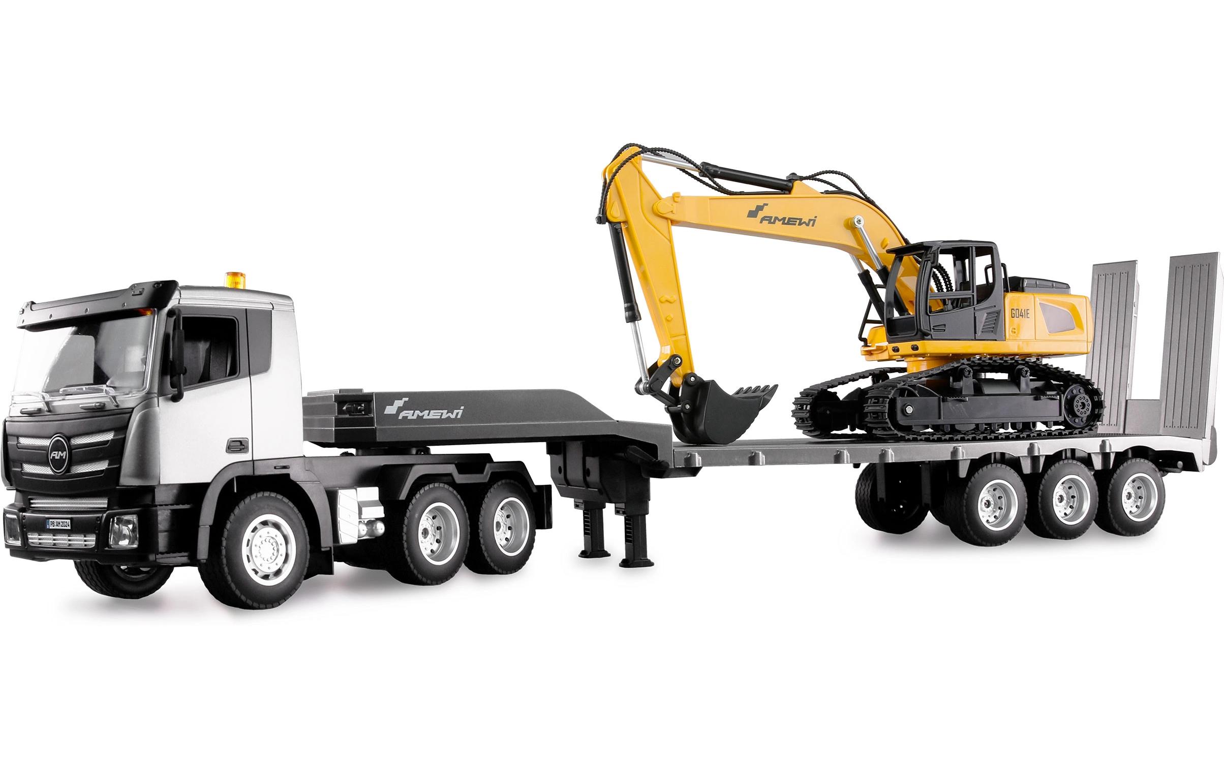Lastwagen G836E Zugmaschine und Bagger Set RTRTieflader/Bagger-Set G836E/G041E 1:24 RTR