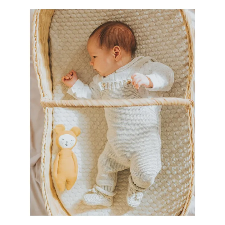 Búho Chaussons Maille Coton Bio | Ecru