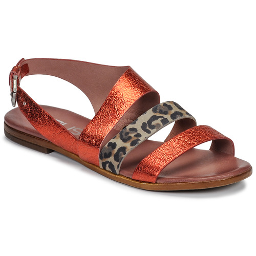 Mjus - CHAT BUCKLE - Rouge / Léopard