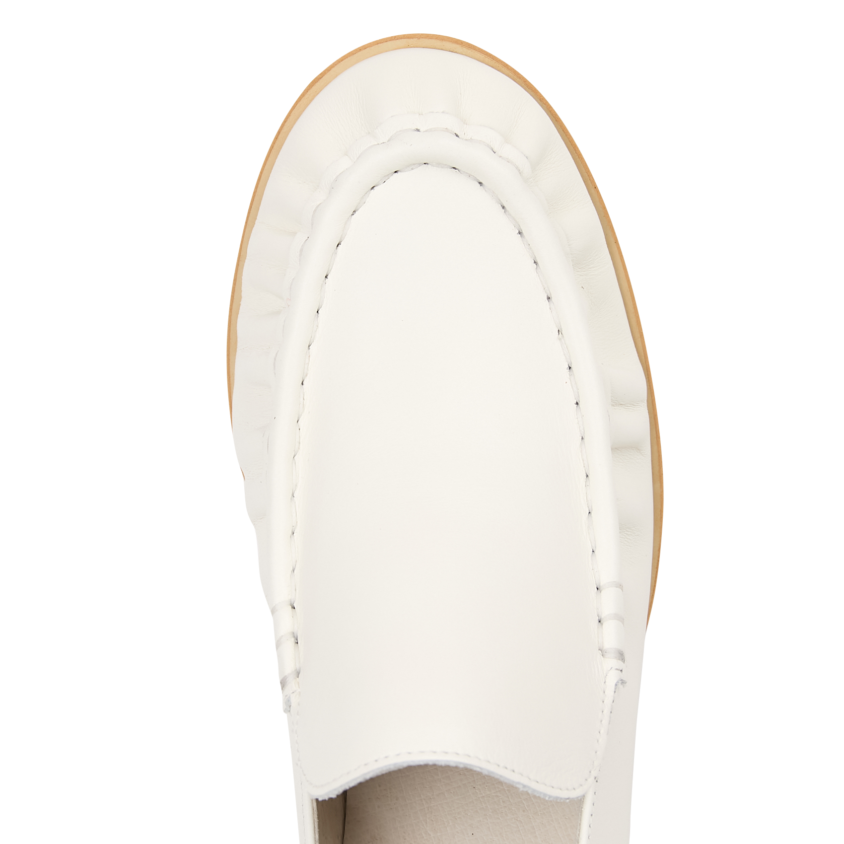 HIKARI - Mocassins à talons en cuir | Blanc