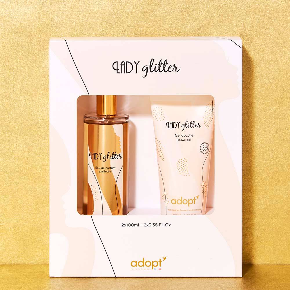 Lady glitter - Coffret eau de parfum 100ml + gel douche