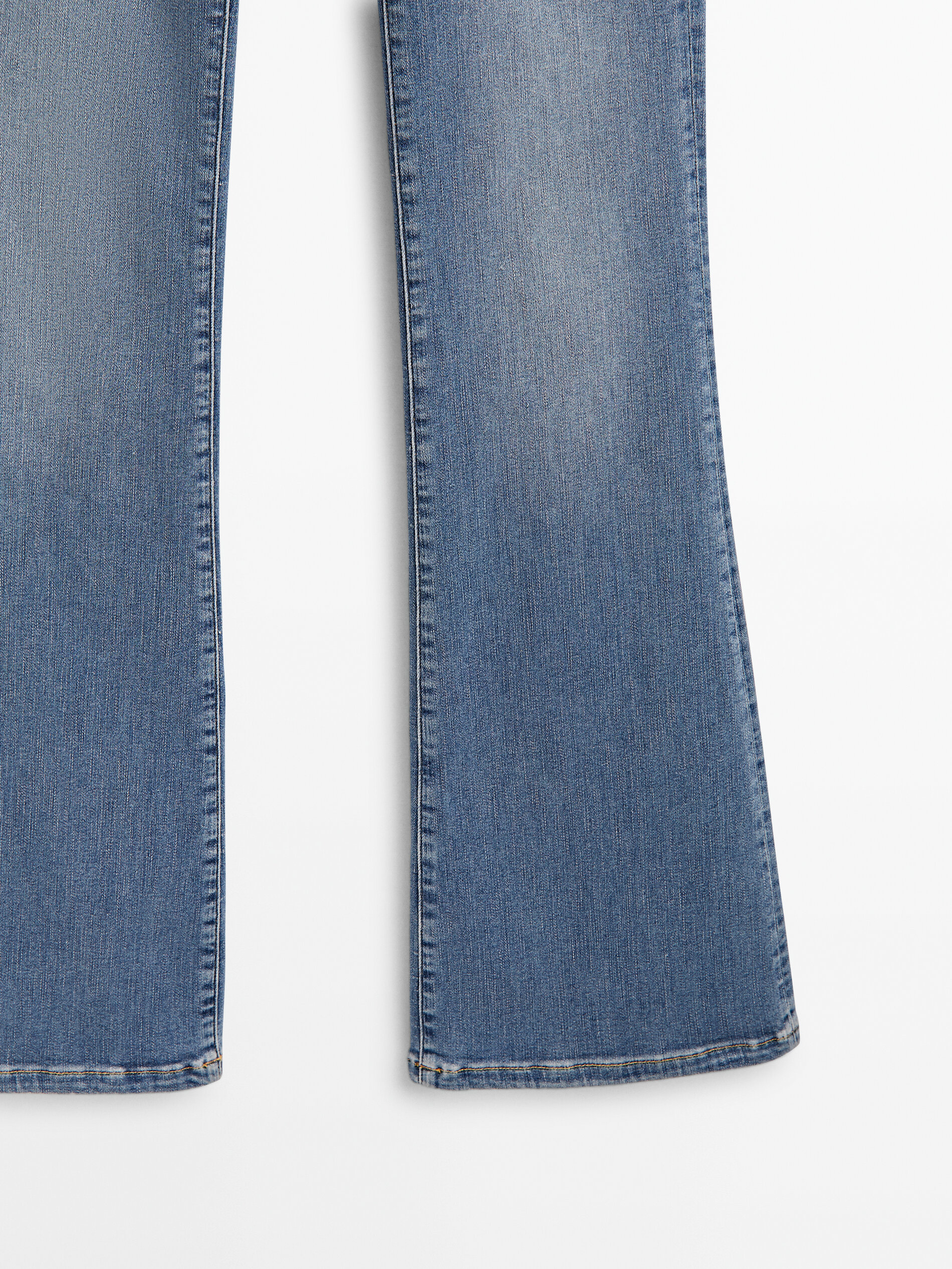 Calça jeans skinny flare de cintura alta - Azul claro
