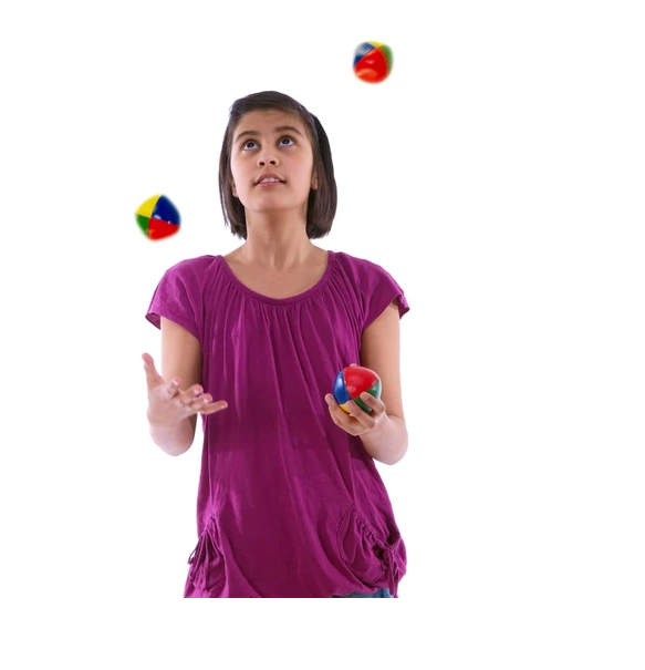(3er Set) Ø70mm Weicher Jonglier Ball Zirkus Wurfball für Anfänger / Profis - Bunt
