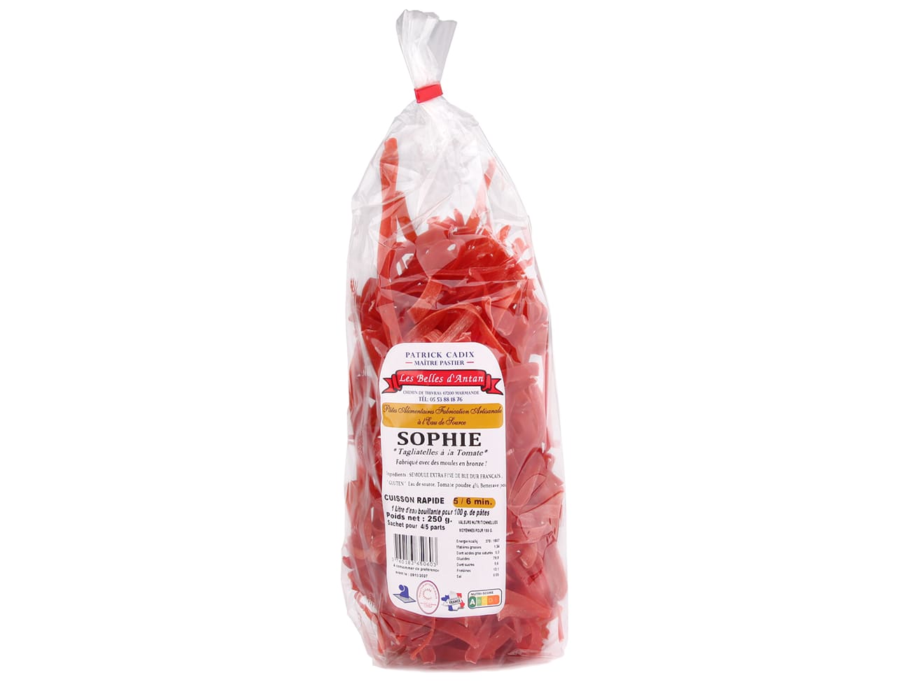 Tagliatelle à la tomate - Sophie - 250 g - Les Belles D'Antan