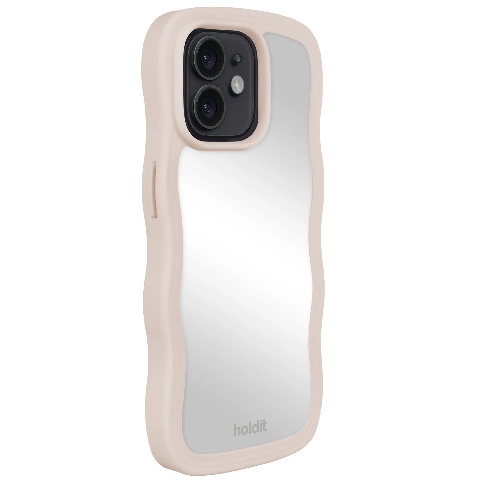 Holdit  Wavy iPhone cover - Light Beige/Mirror