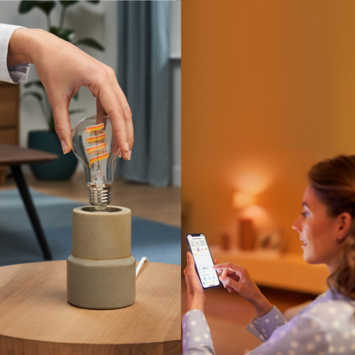 Philips smart LED peer E27 40W filament doorzichtig