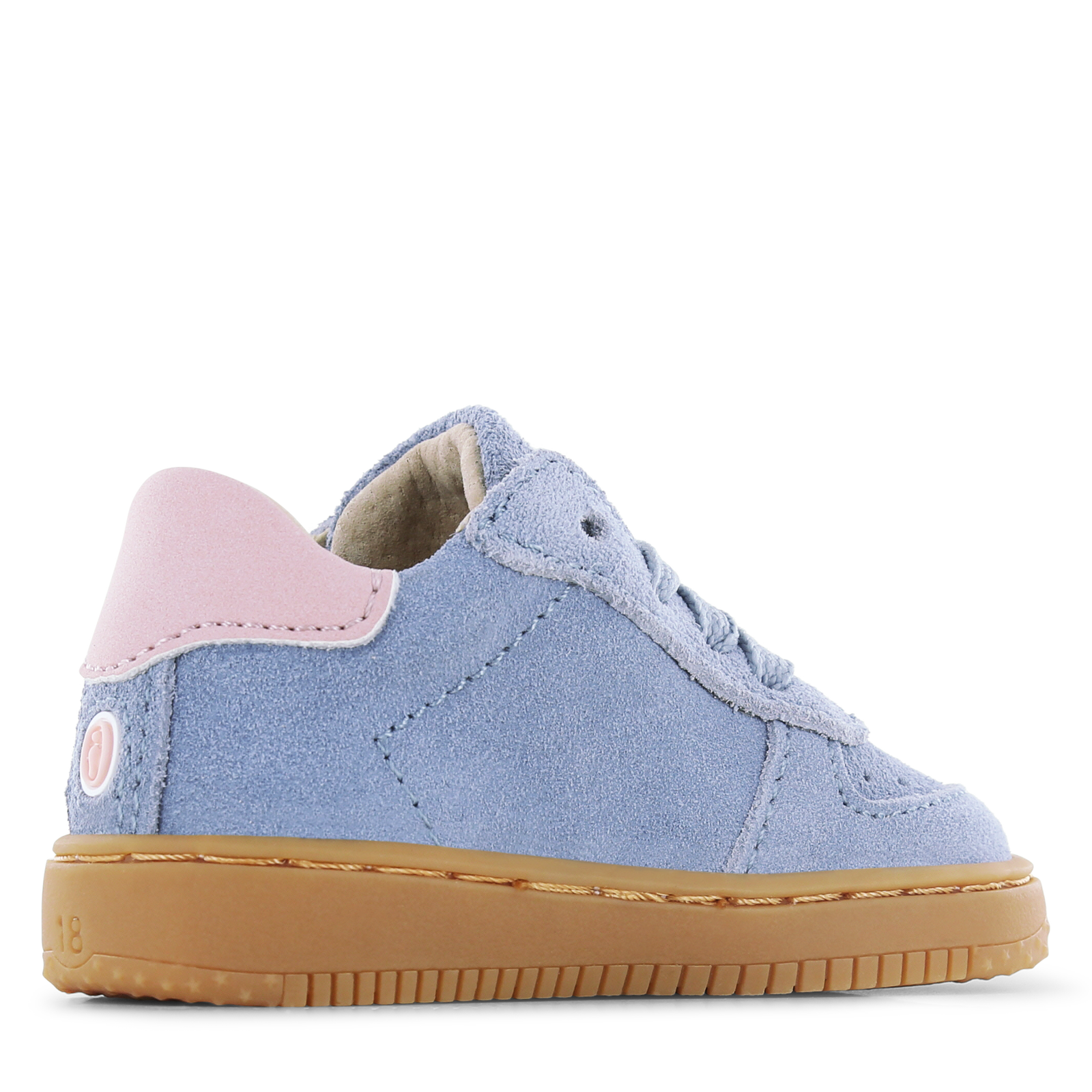 Shoesme blauw-roze suède sneakertje Leer | Meisjes schoenen