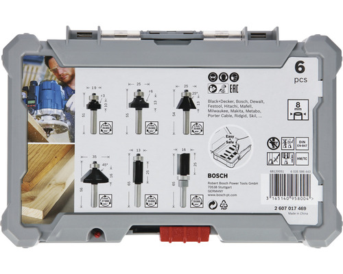 Freesset Bosch Trim & Edging 6-delig. 8mm