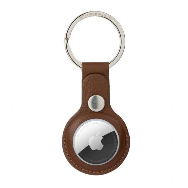 dbramante1928 Apple AirTag Holder Copenhagen Dark Tan/Silver
