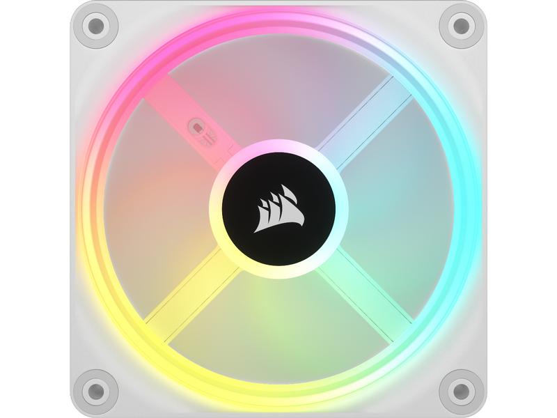 Corsair PC-Lüfter iCUE QX120 RGB Expansion Kit Weiss 120-mm-PWM-Lüfter-Erweiterungskit