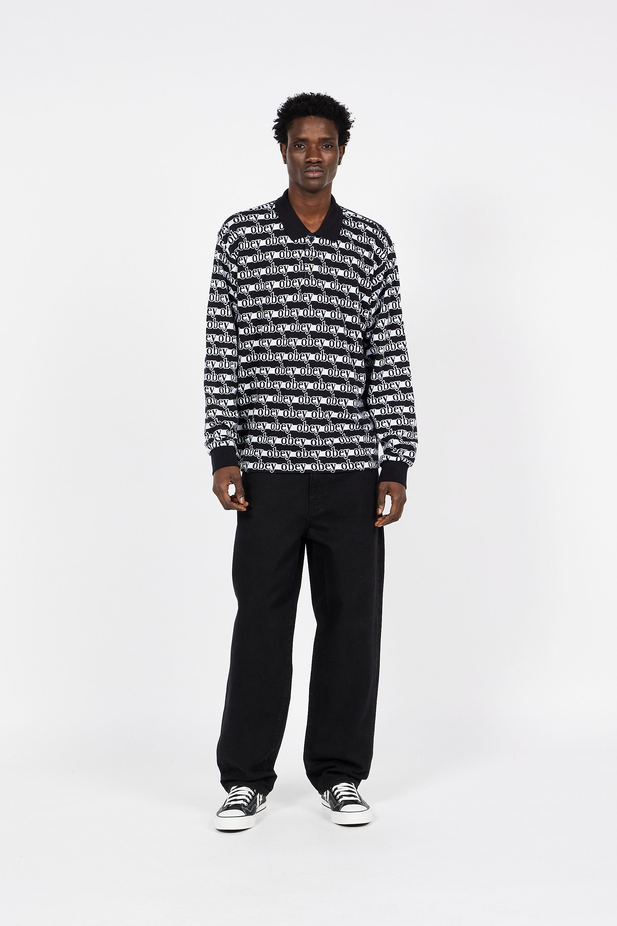 OBEY Polo INTEROCK OGO J Noir