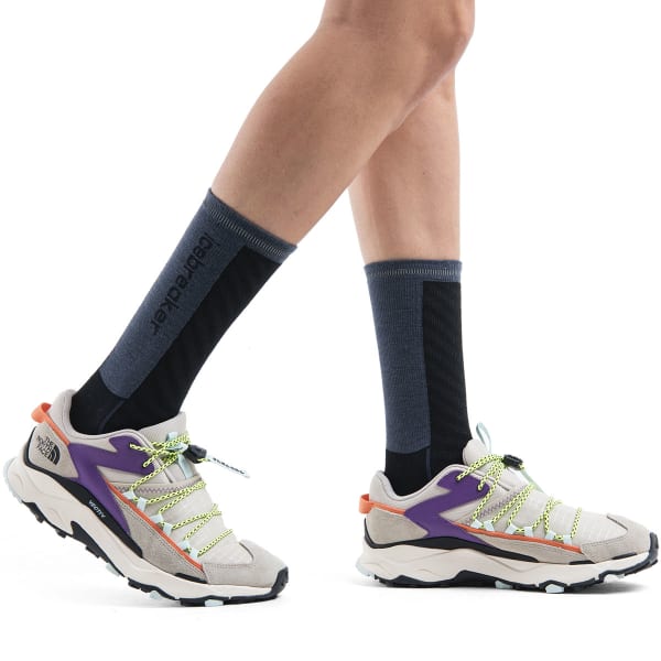 Chaussette running ICEBREAKER W MER RUN+ ULTRALIGHT CREW BLACK/GRAPHITE