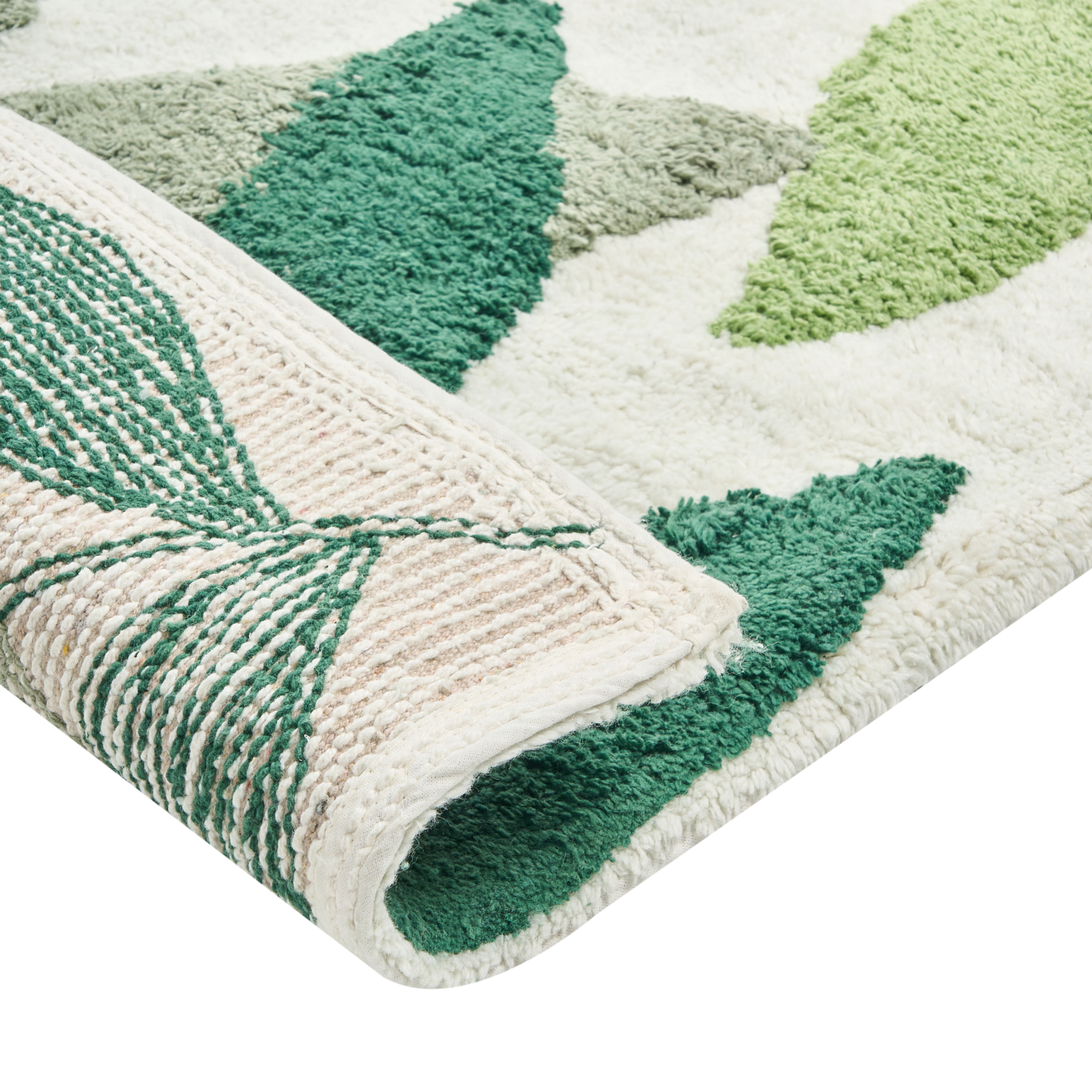 Beliani - ASAN - Badmat - Groen - 60 x 90 cm - Katoen