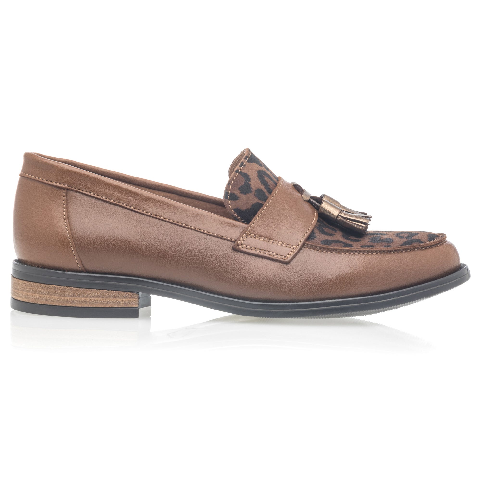 Mocassins Femme en cuir camel