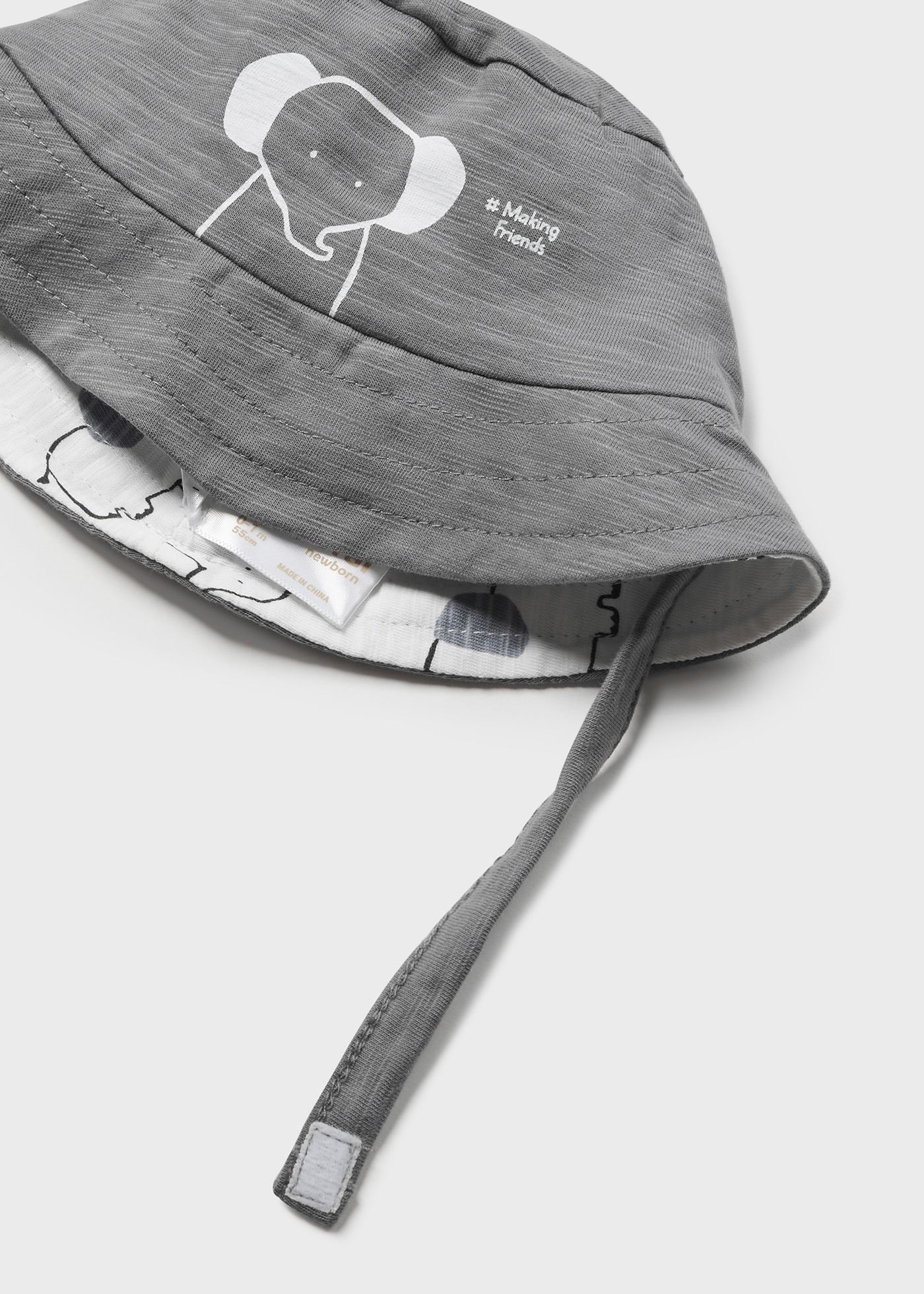 Macacão de algodão sustentável com gorro para recém-nascido