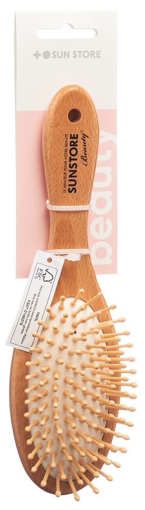 Sun Store Beauty Holzbürste gross<br>1 Stück, oval Buchenholz