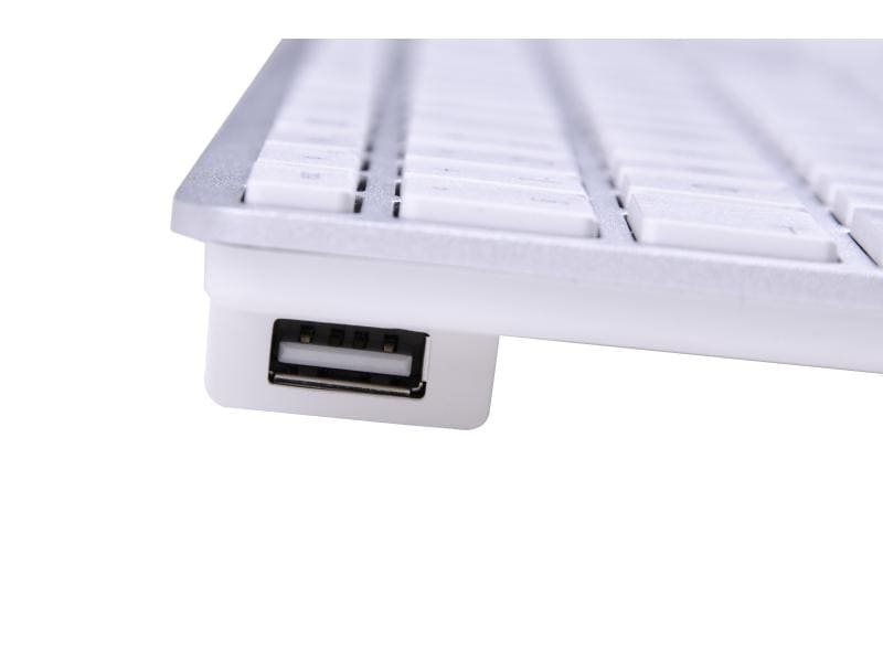 LMP Tastatur KB-1243 Silber, Mac CH-Layout mit Ziffernblock Elegante Mac-Tastatur mit Aluminiumcover