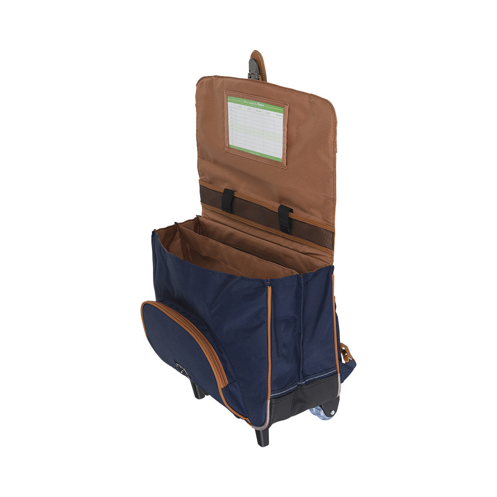 Cartable trolley Camille marine