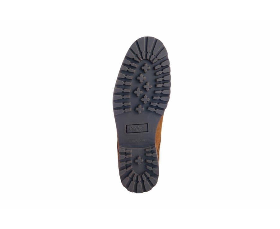 Derbies homme Velours Chamois semelle gomme crantée - BUSHEY GOMME