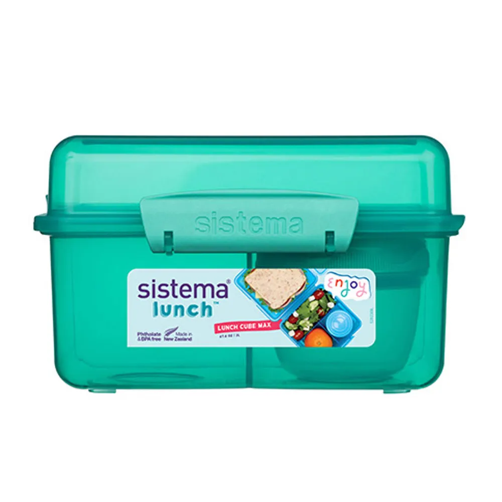 Sistema Lunch Cube Max with Youghurt Pot 2L - Flere Farver