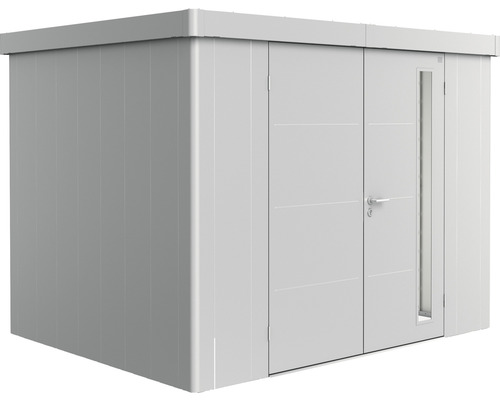 Biohort Neo 2C tuinhuis met dubbele deuren, 292 x 236 cm, zilver-metallic