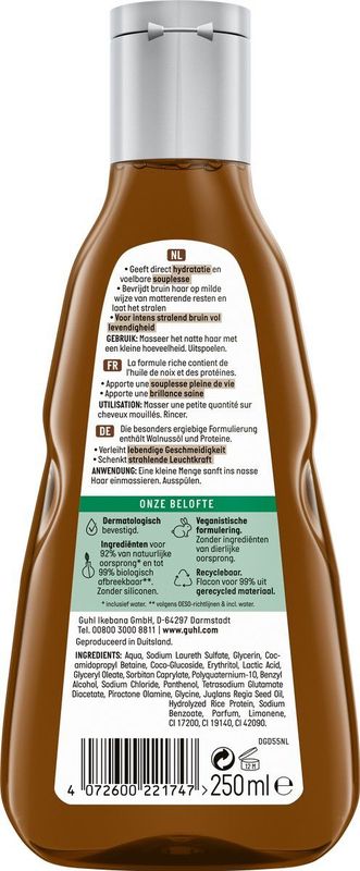 Guhl - Fascinerend Bruin - Shampoo - Bruin - Walnootolie - Hydratatie