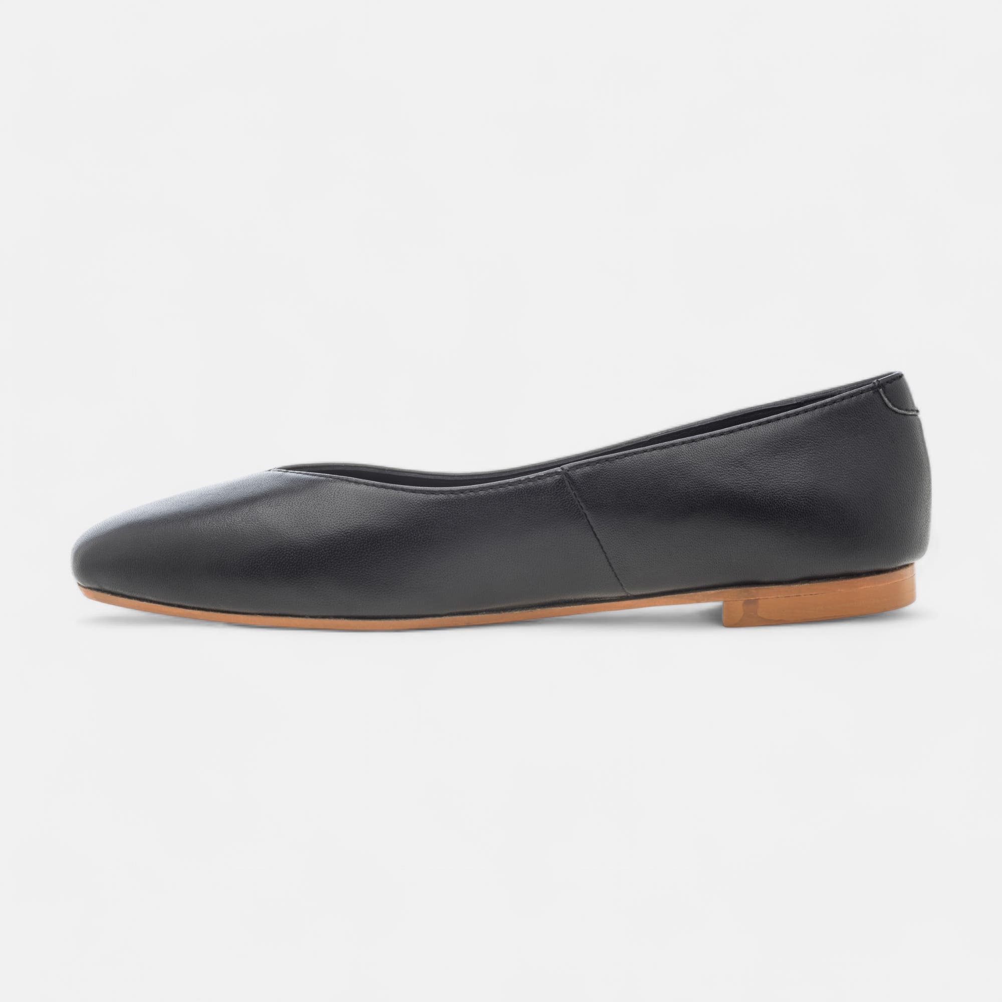 Ballerines Femme en cuir noir