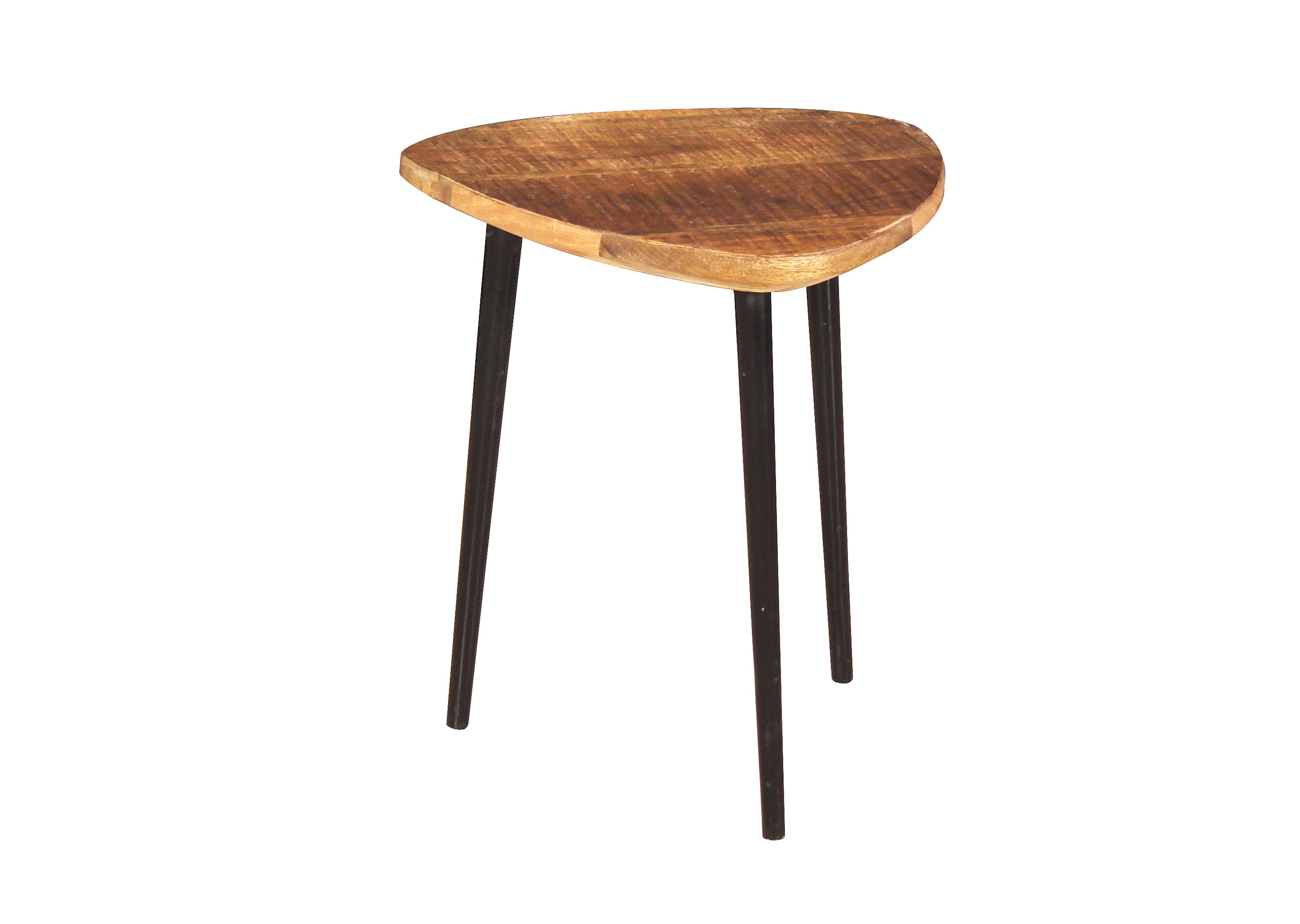 Couchtisch 40x37 Mangoholz Metall Tisch Wohnzimmertisch Beistelltisch Sofatisch