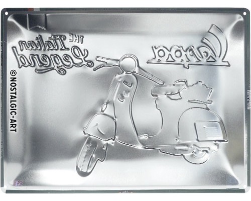 Blikken bord Vespa Legend 30x40 cm