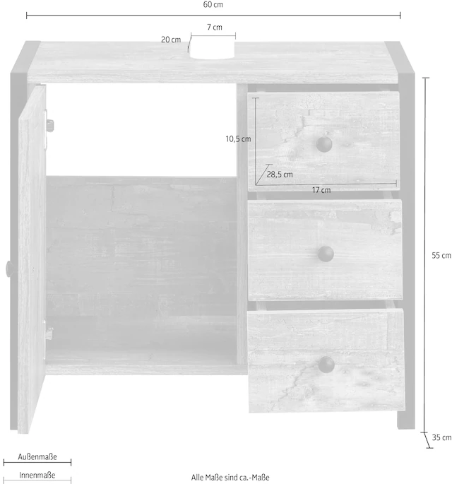 Home affaire Waschbeckenunterschrank »Chris«