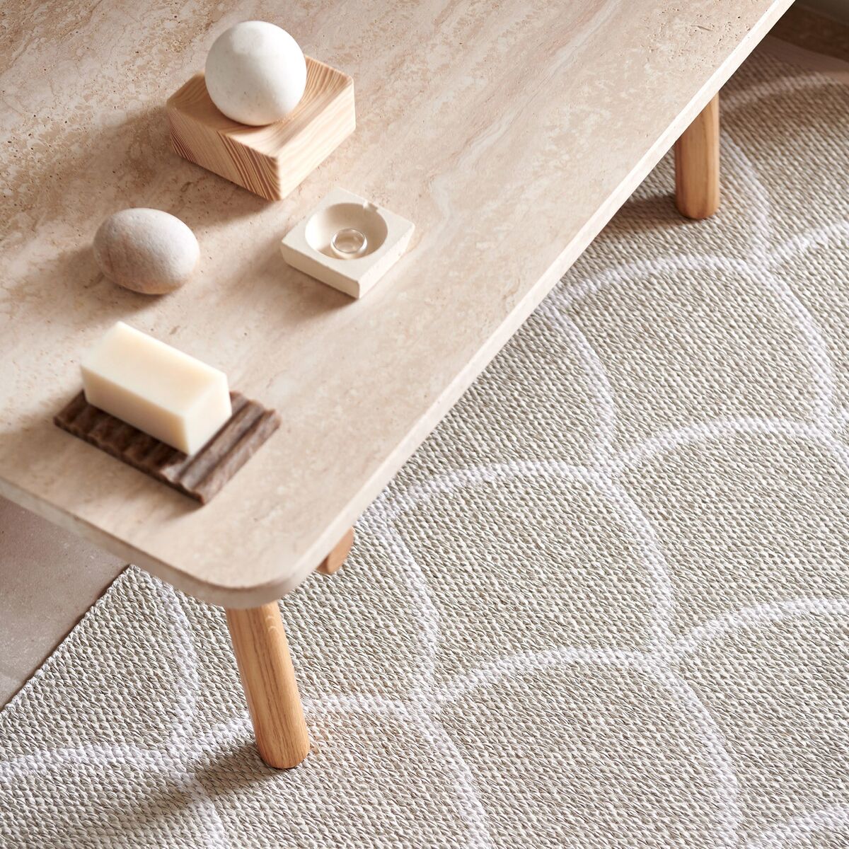 Gulvteppe Kotte, 70 x 150 cm, linen/vanilla