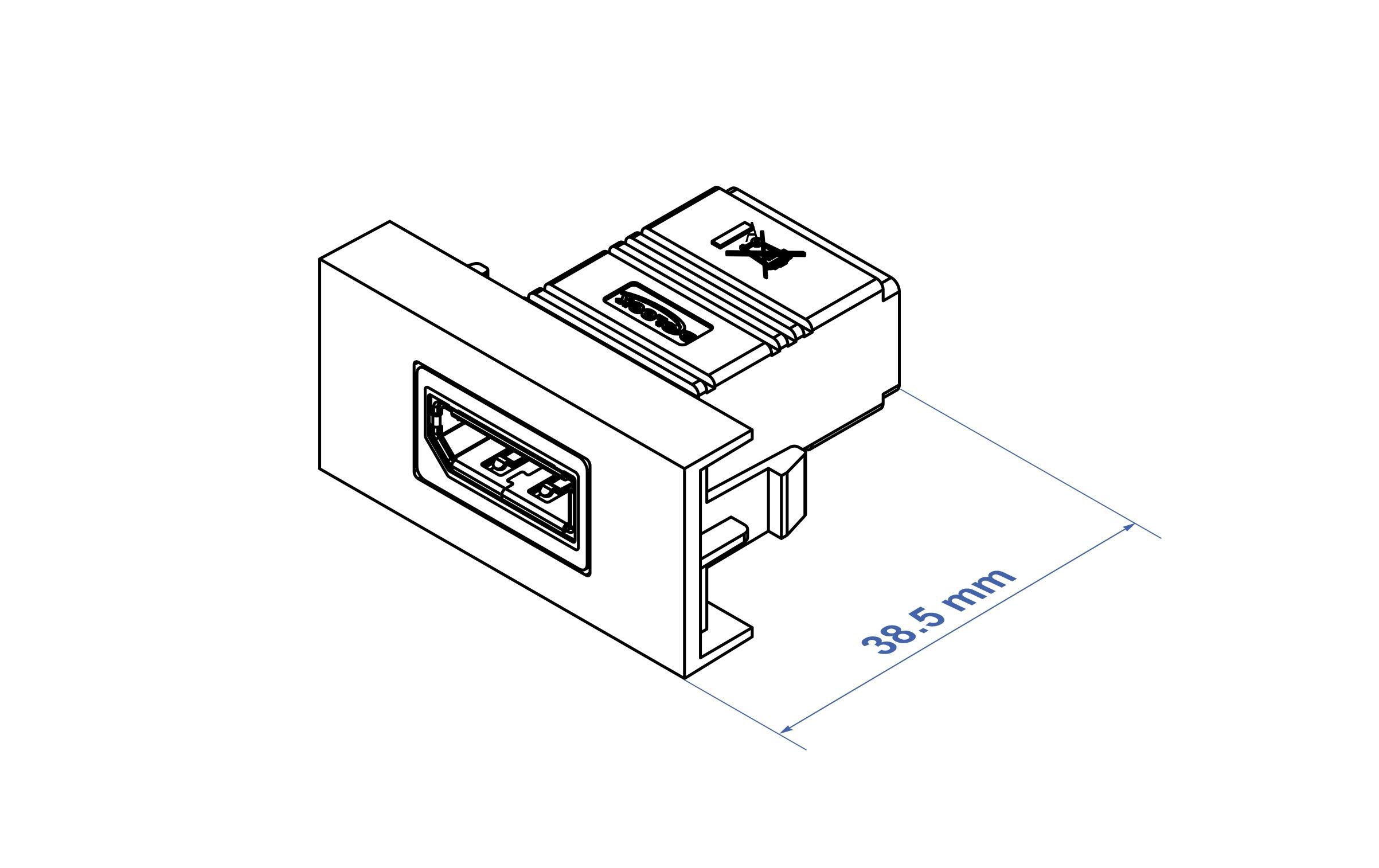 Adapter gerade DisplayPort - DisplayPortDelock Easy 45 DisplayPort Modul gerade 22.5 x 45 mm