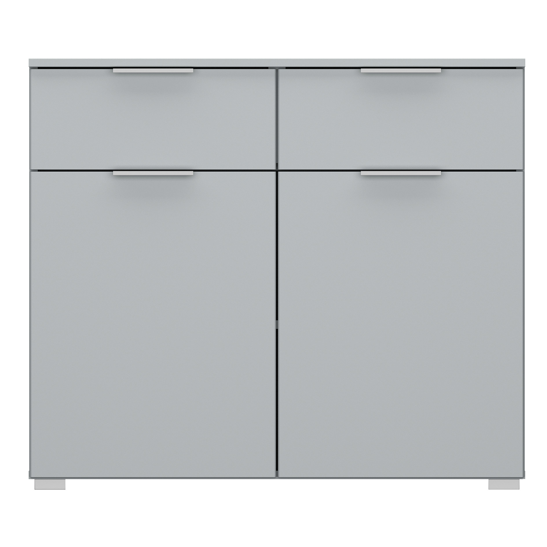 Kommode - seidengrau - 2-türig - 93 cm