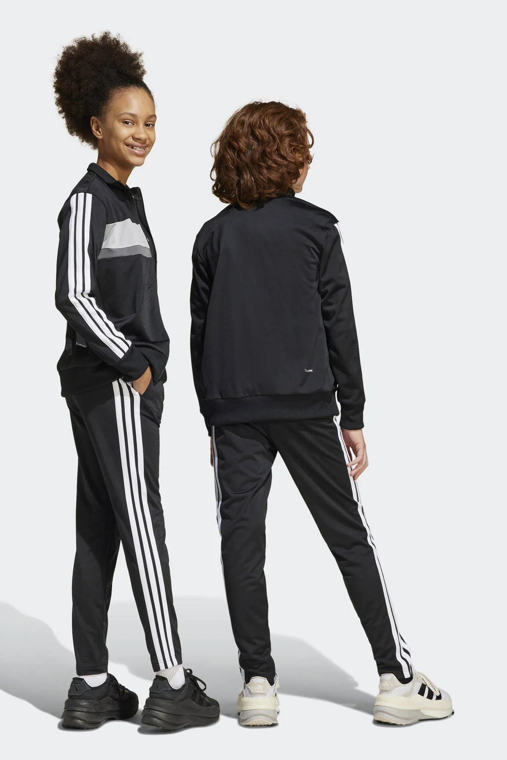 adidas Sportswear Juniortrainingspak zwart/wit