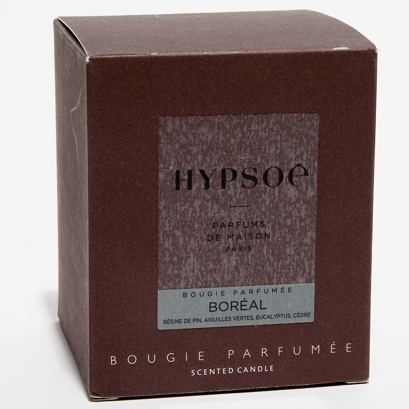 Hypsoé Bougie parfumée verre coloré dépoli Boréal - 1 mèche 50h