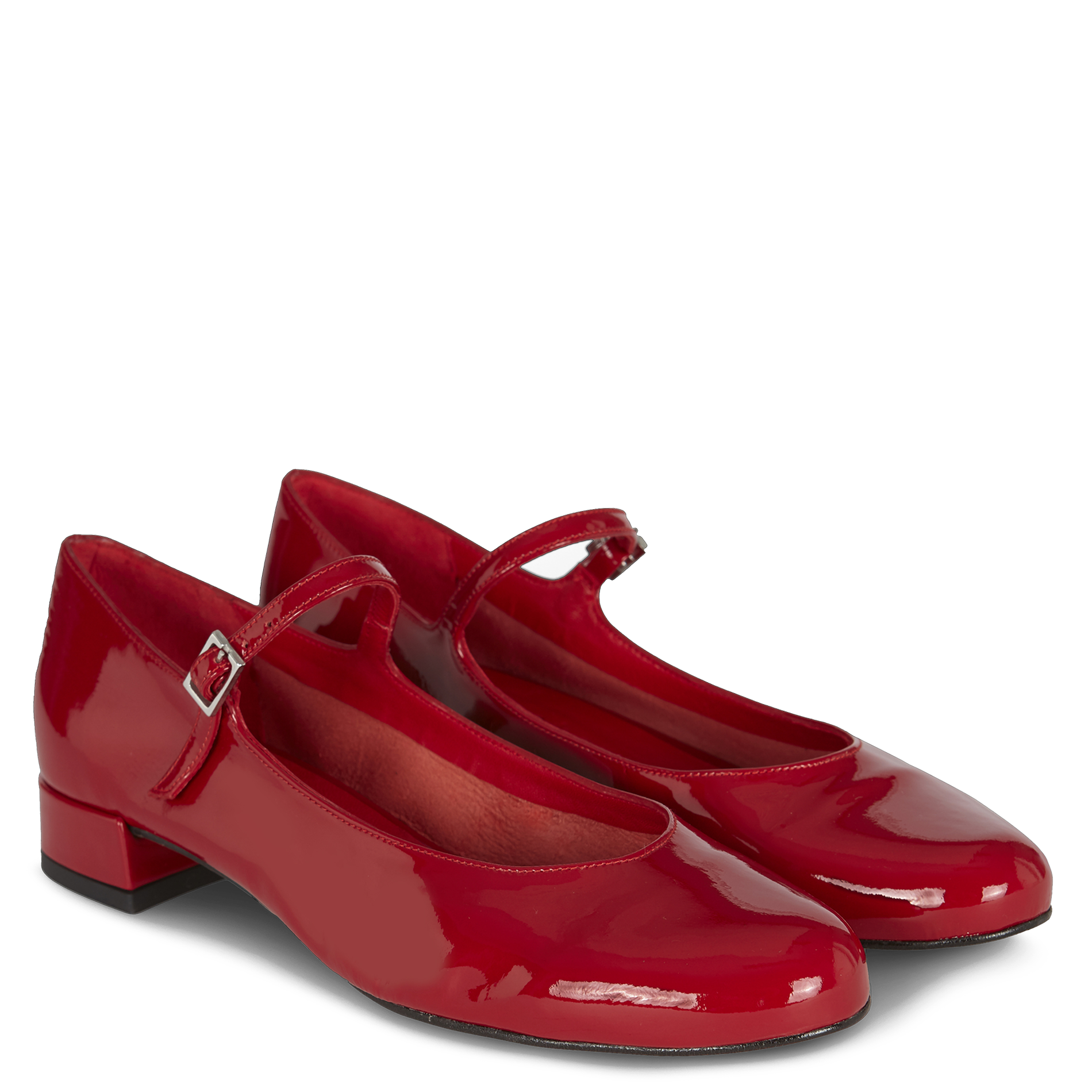 EMILIA - Ballerines en cuir | Rouge