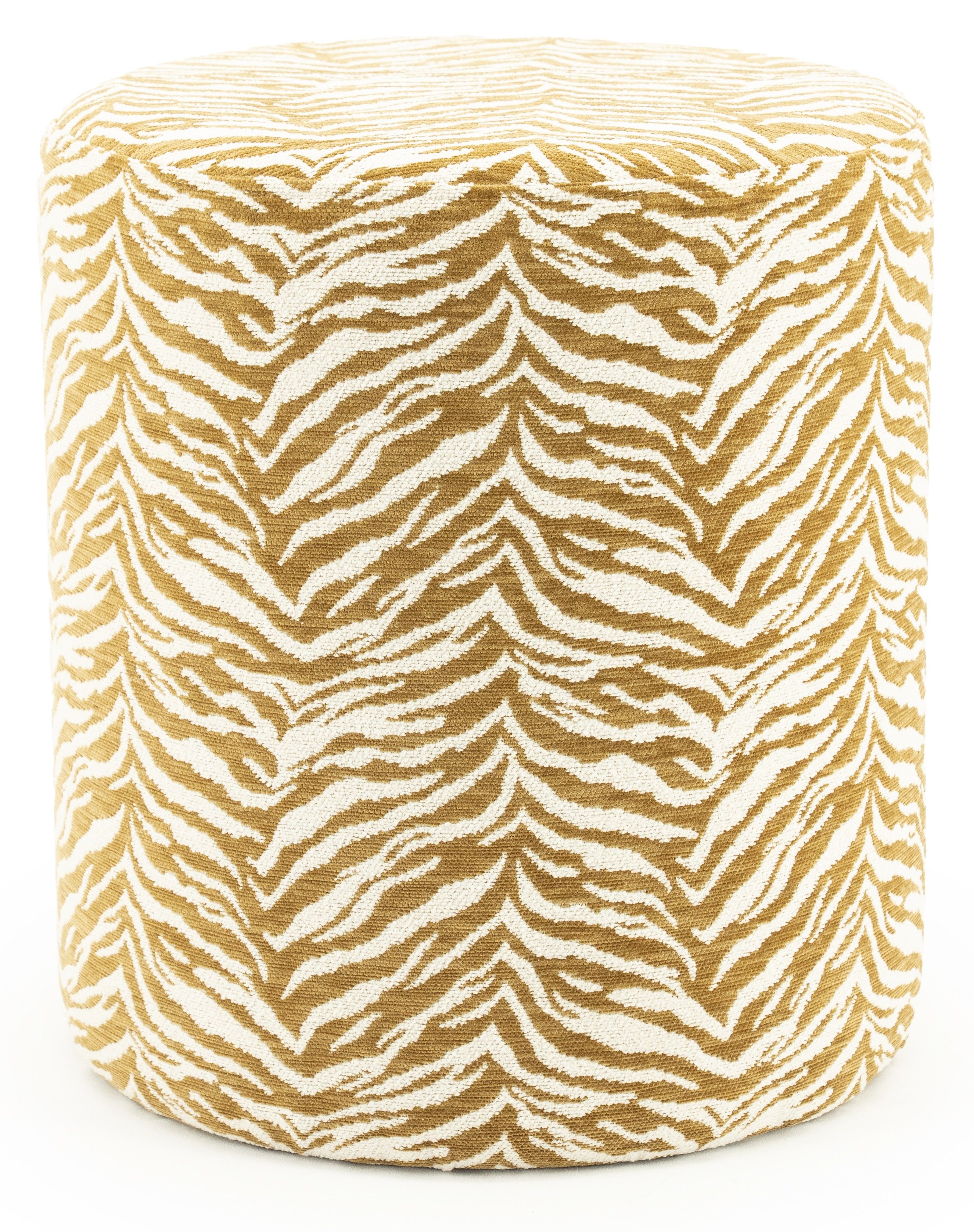 Poef Mosterd 250384 Tigra ⌀38  x H42 cm