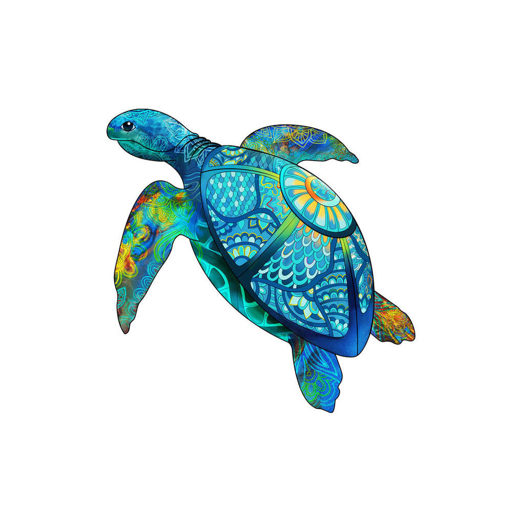 Rainbow Puzzle en bois - Tortue - 125 pièces