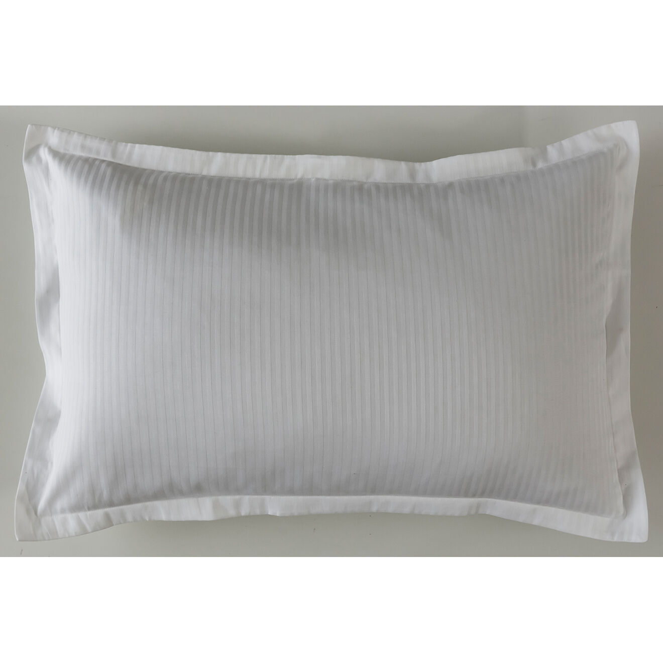 Perle de Coton Taie d'oreiller en satin de coton Triomphe blanche