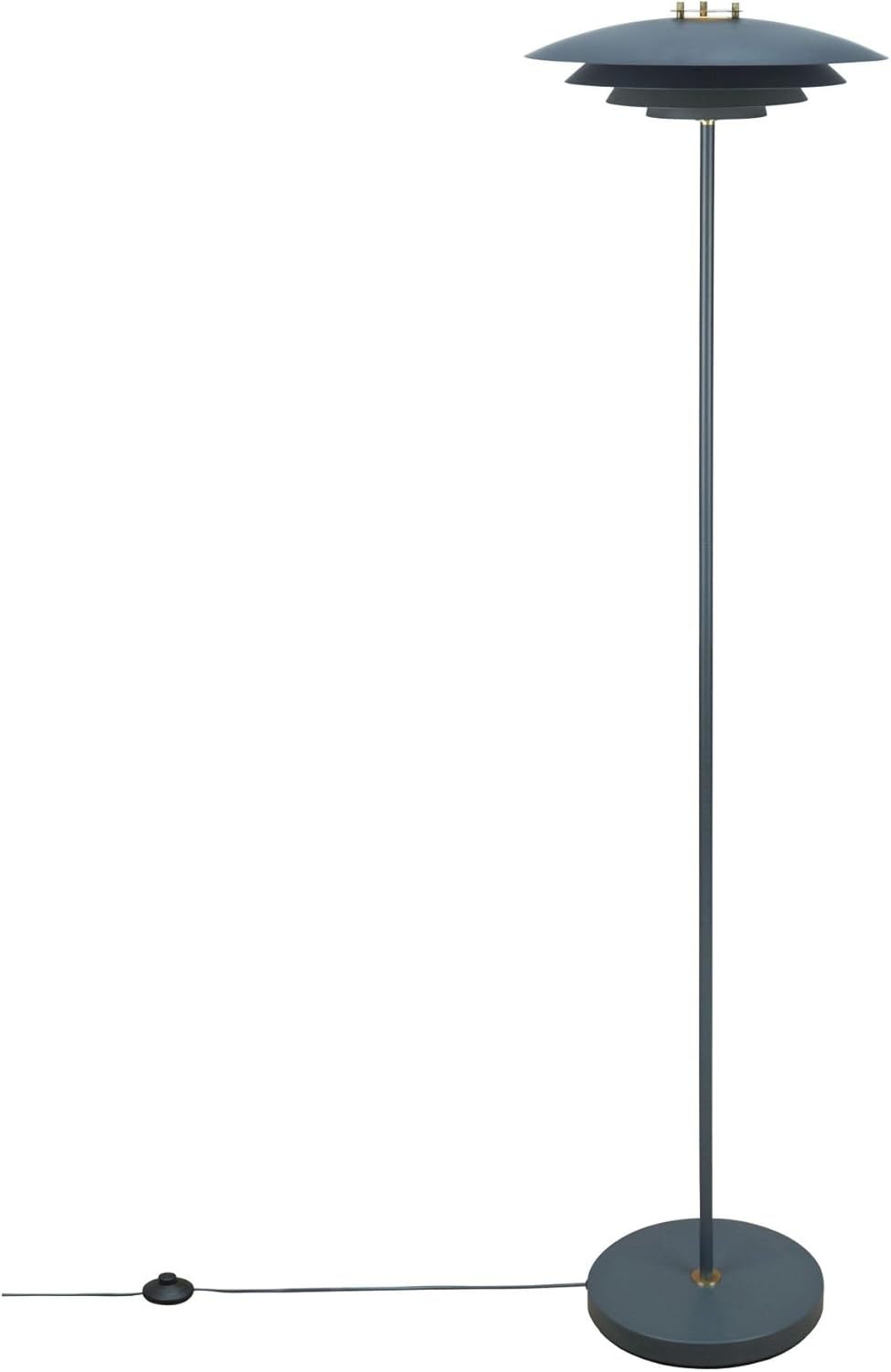 Stehlampe grau Nordlux Bretagne G9 mit Fußtrittschalter