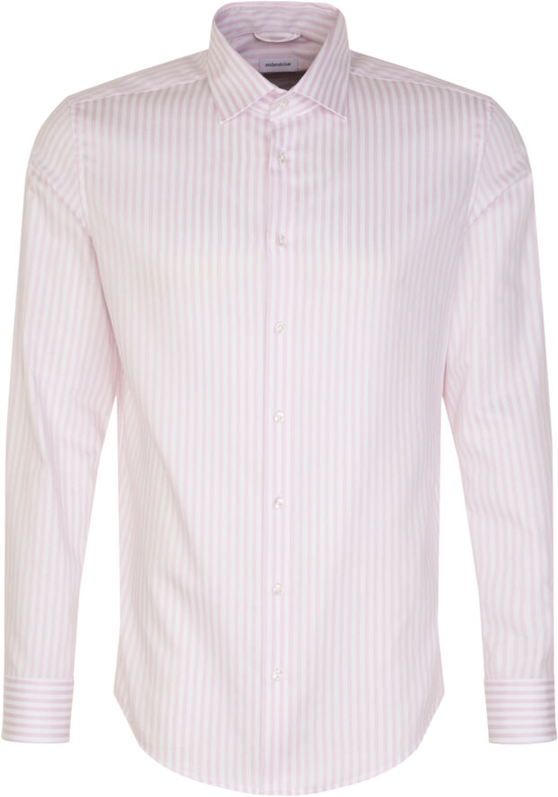 Seidensticker Business Shirt Regular Long sleeve Kent-Collar Stripes Pink