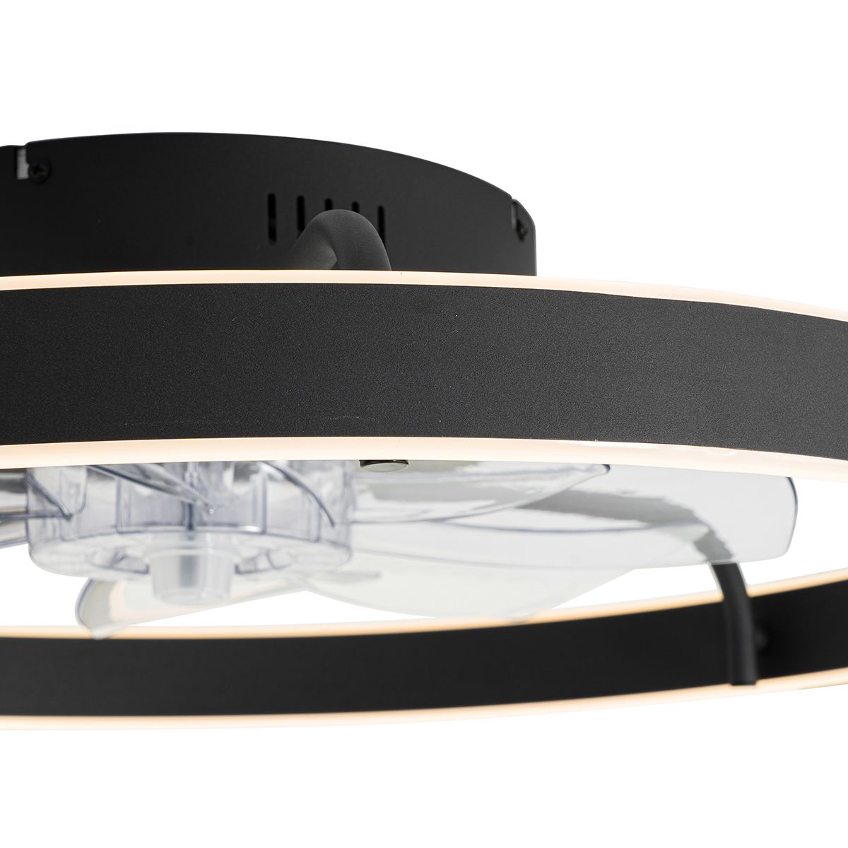 Plafondventilator zwart 70cm incl. LED dimbaar met afstandsbediening - Maddy
